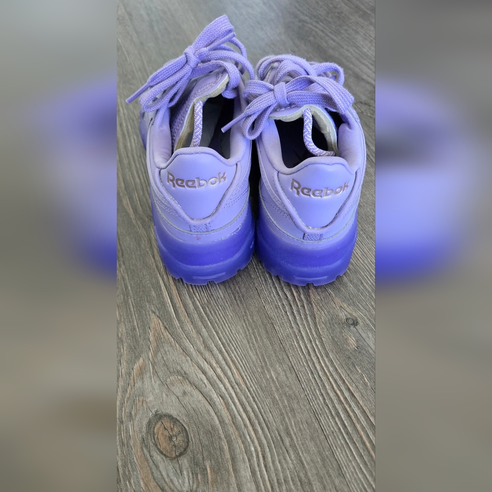 Limited Edition Reebok Club C Cardi Womens 4.5 Purple Platform Sneakers - Picture 7 of 11